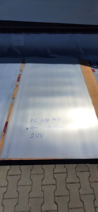 PC,Plexi,Poliwęglan lity 2UV bezb. gr 0,5mm 205x125cm,cięcie/wysyłka