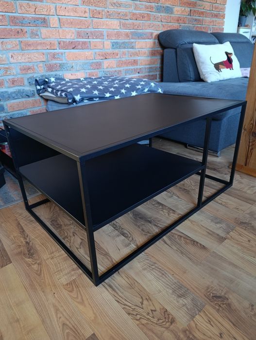 Stolik kawowy, ława w stylu Loft czarny metal