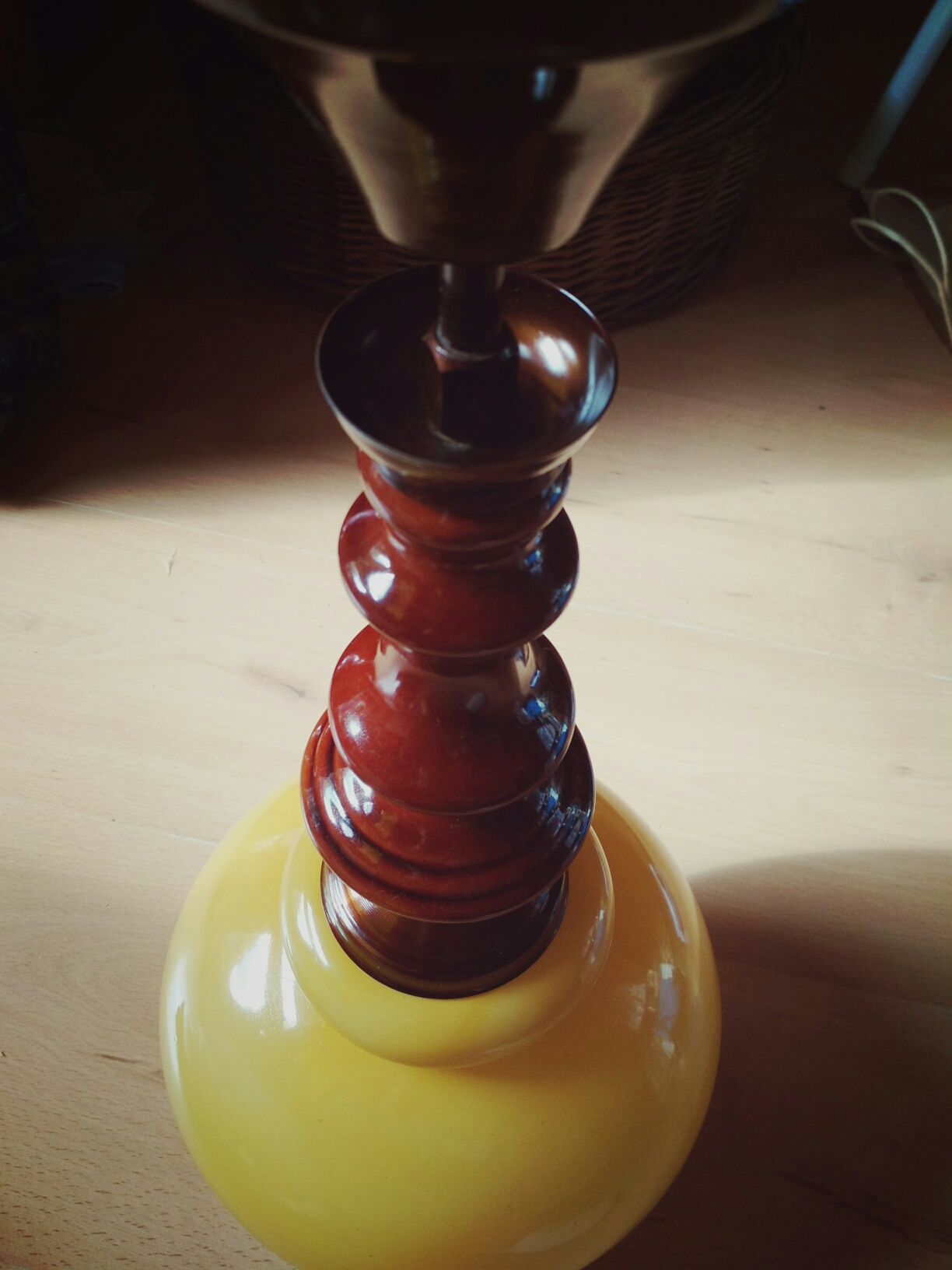 Kolekcjonerski Żyrandol lampa zwis PRL ceramika