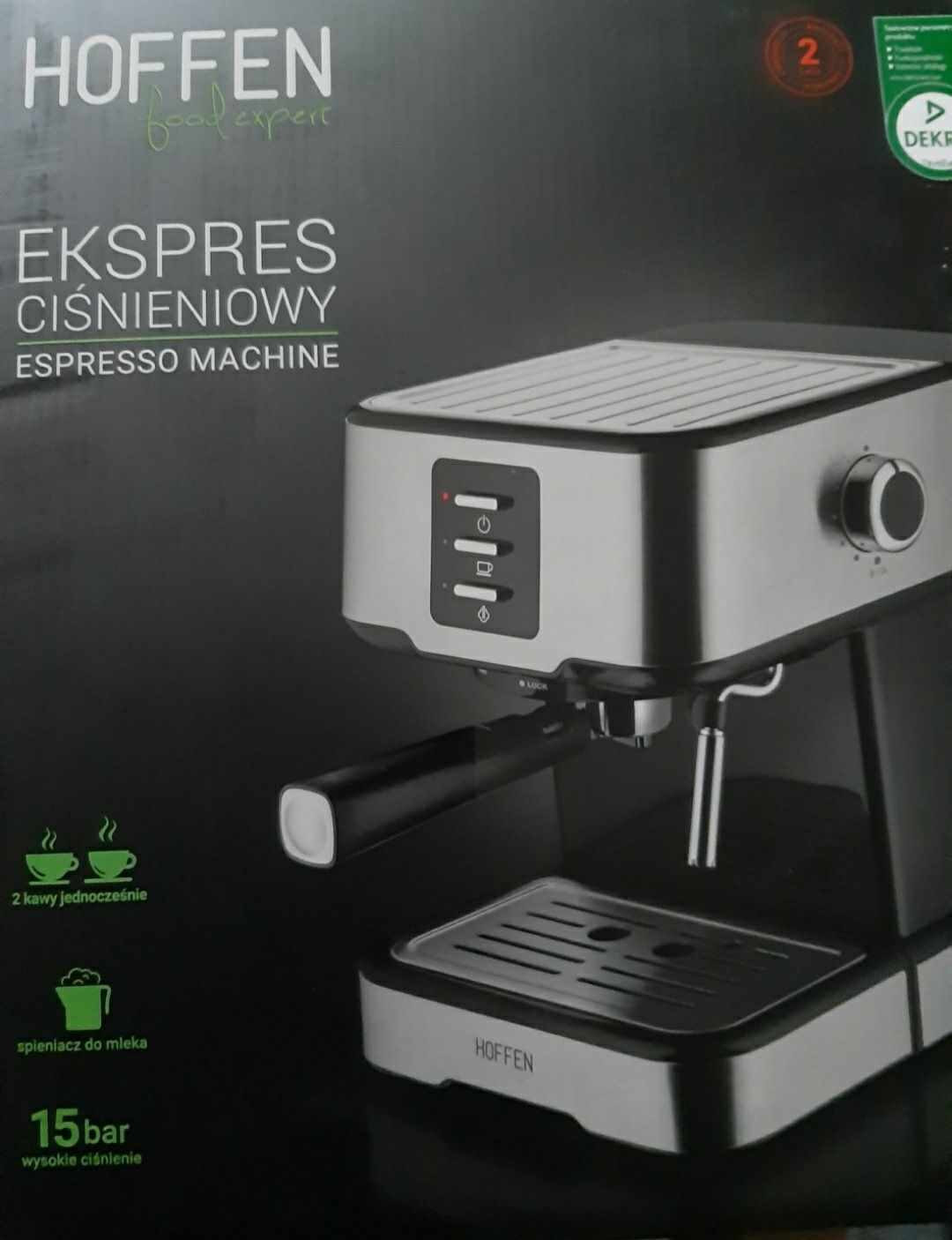 Ekspres do kawy ze spieniaczem mleka nowy hoffen