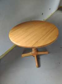 Stol okragly z drewna