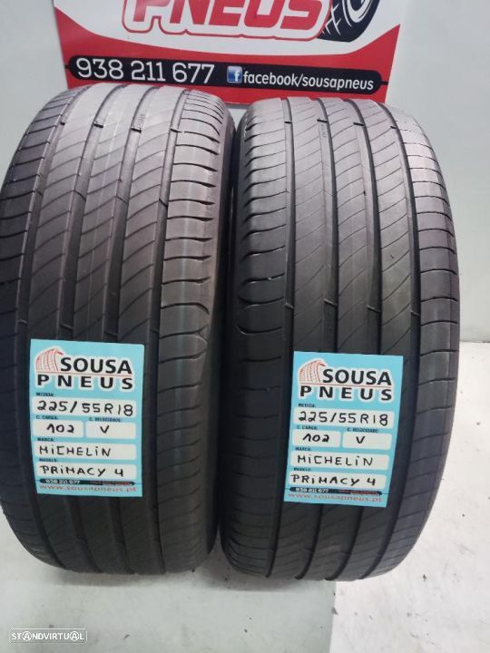 2 pneus semi novos 225-55R18 michelin - oferta dos portes