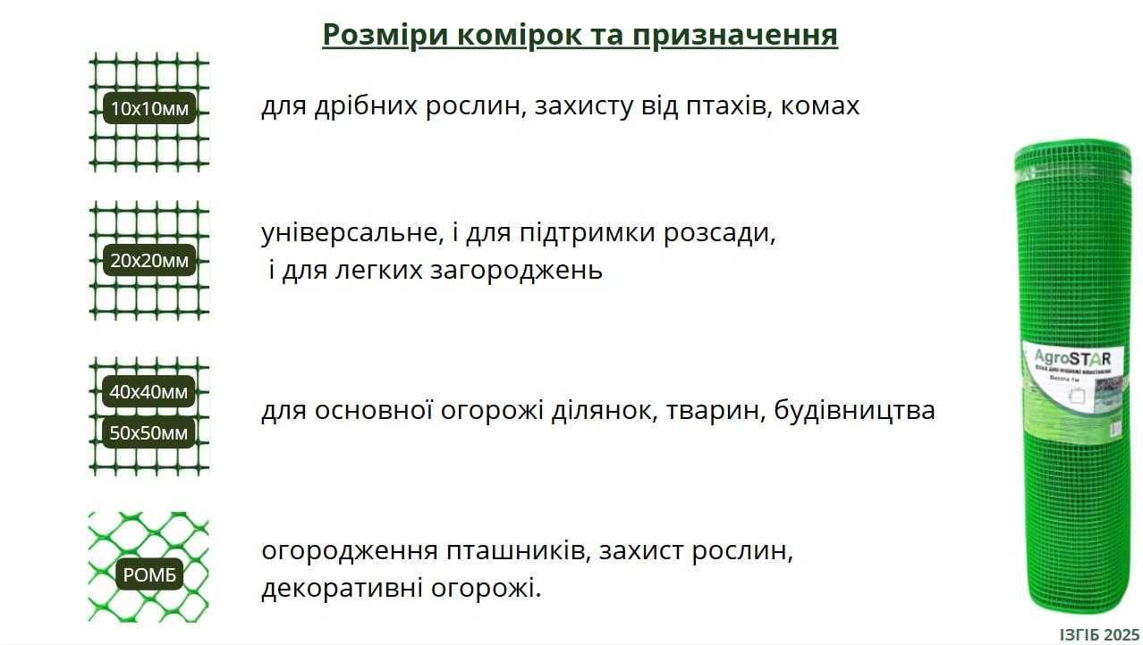 Асортимент - Сітка вольєрна AgroStar для птахів, вольєрів, огорож