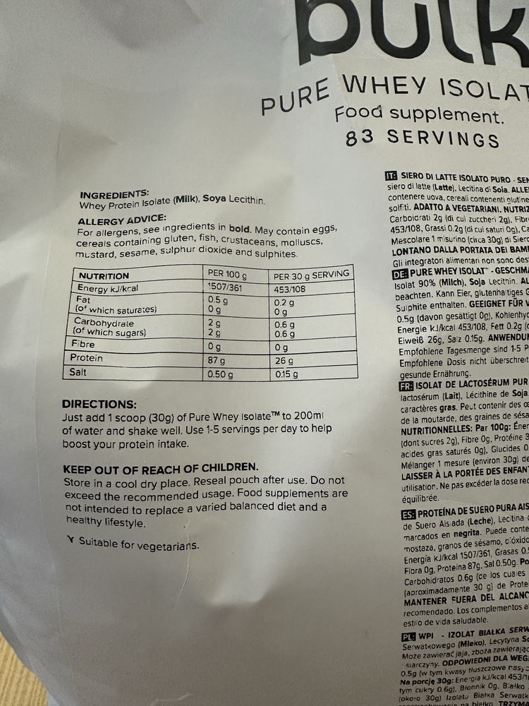 Proteina Whey Isolada - 2,5kg
