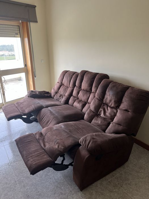 Sofá Reclinável - Castanho
