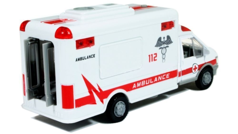 Auto Metalowe Karetka Pogotowia Ambulans Światło / Dźwięk