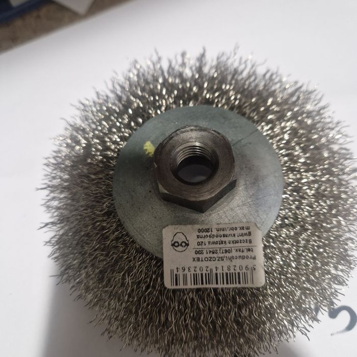 Szczotki kątowe 120 mm inox oraz czołowe 70 mm