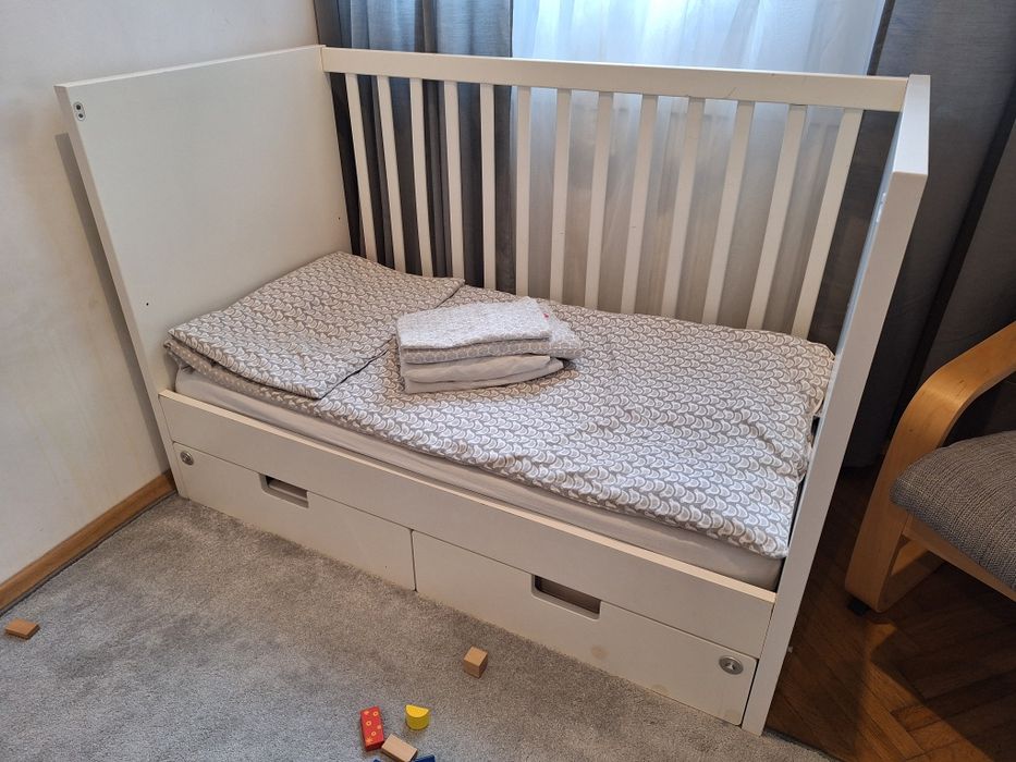 Łóżeczko dziecięce Ikea+materac+2 zestawy pościeli
