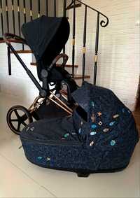 Wózek cybex priam 4.0 jewels of nature/deep black/rose gold