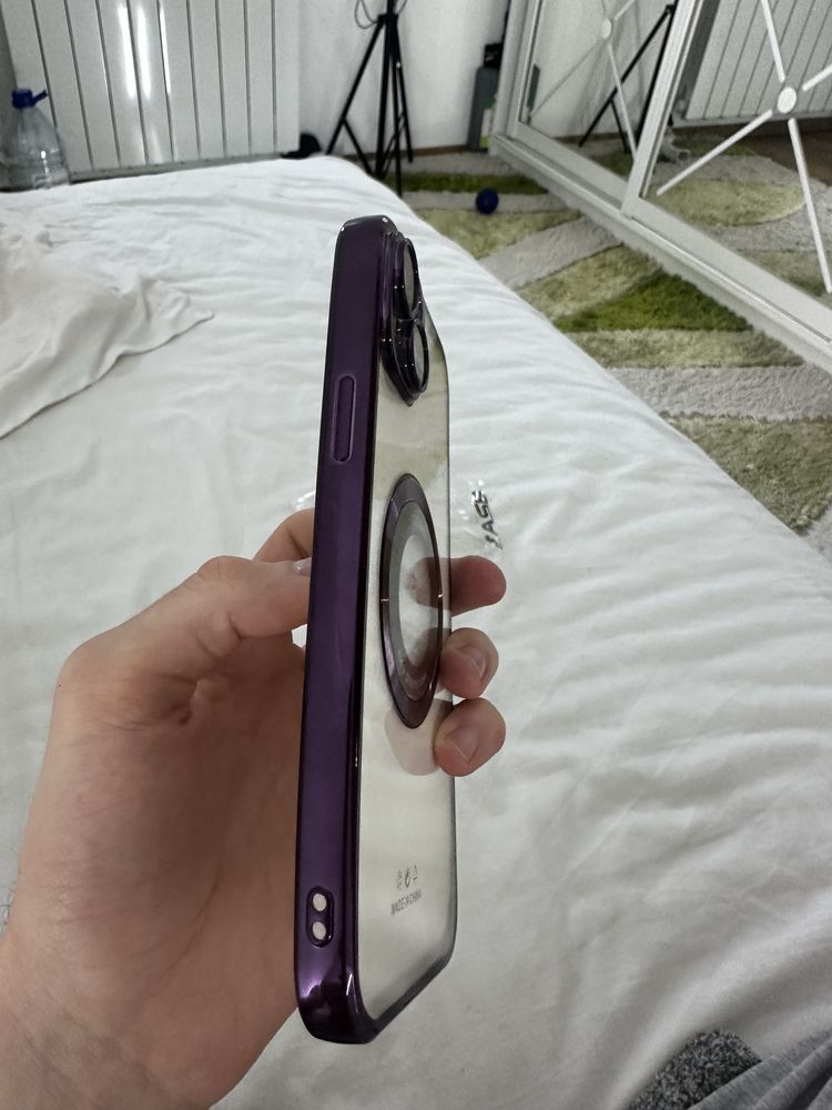 Чехол (не жовтіє з часомо) iphone 14 plus фіолетовий