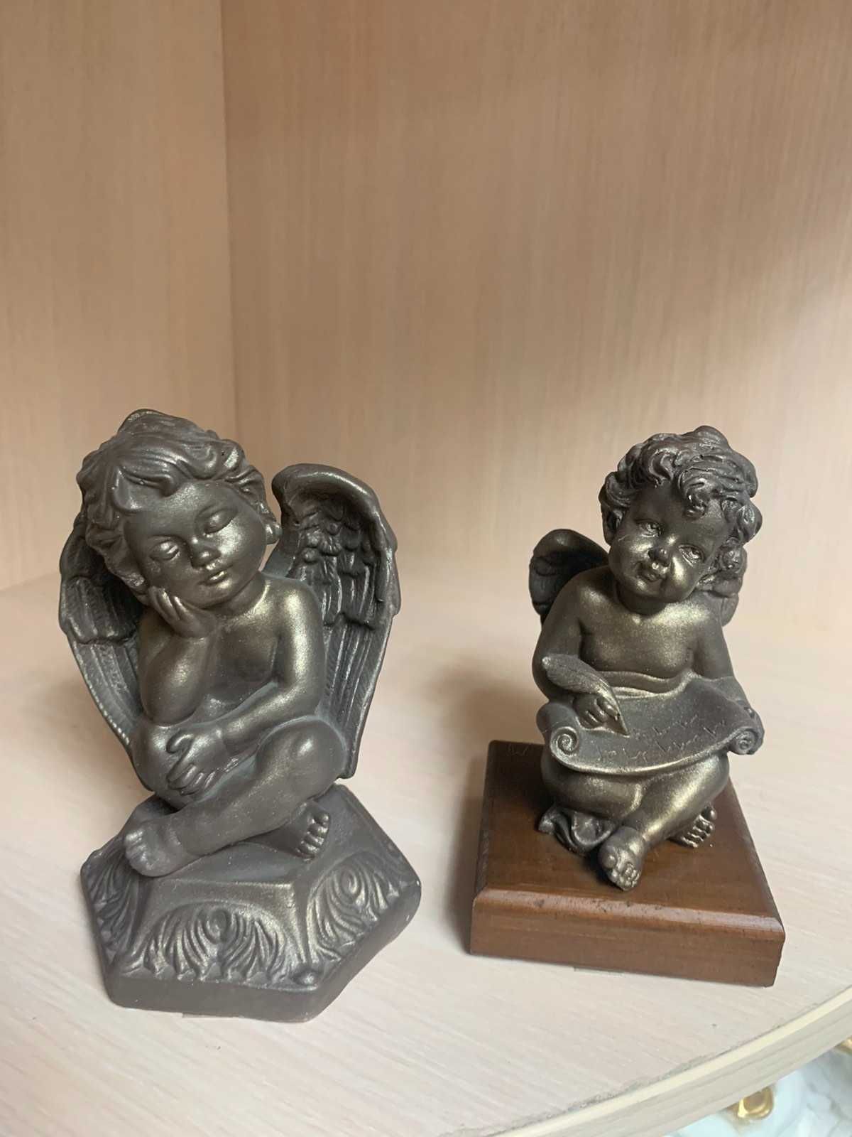 Набор 3 статуэток Ангелов из гипса 10 см