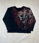 Longsleeve skull print avant garde vintage 90’s 00’s rare