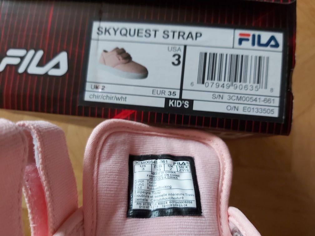 Детские мокасины Fila Skyquest 2V размер 35. Оригинал
