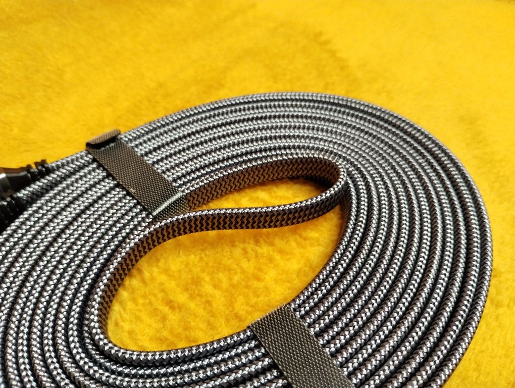 Cienki płaski HDMI 5 metrów Mega Strong mocny kabel przewód płaski 4K