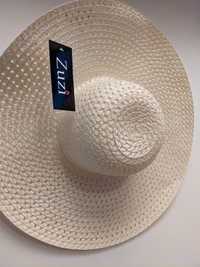 Piękny kapelusz plażowy z dużym rondem 46 cm Przeciwsłoneczny