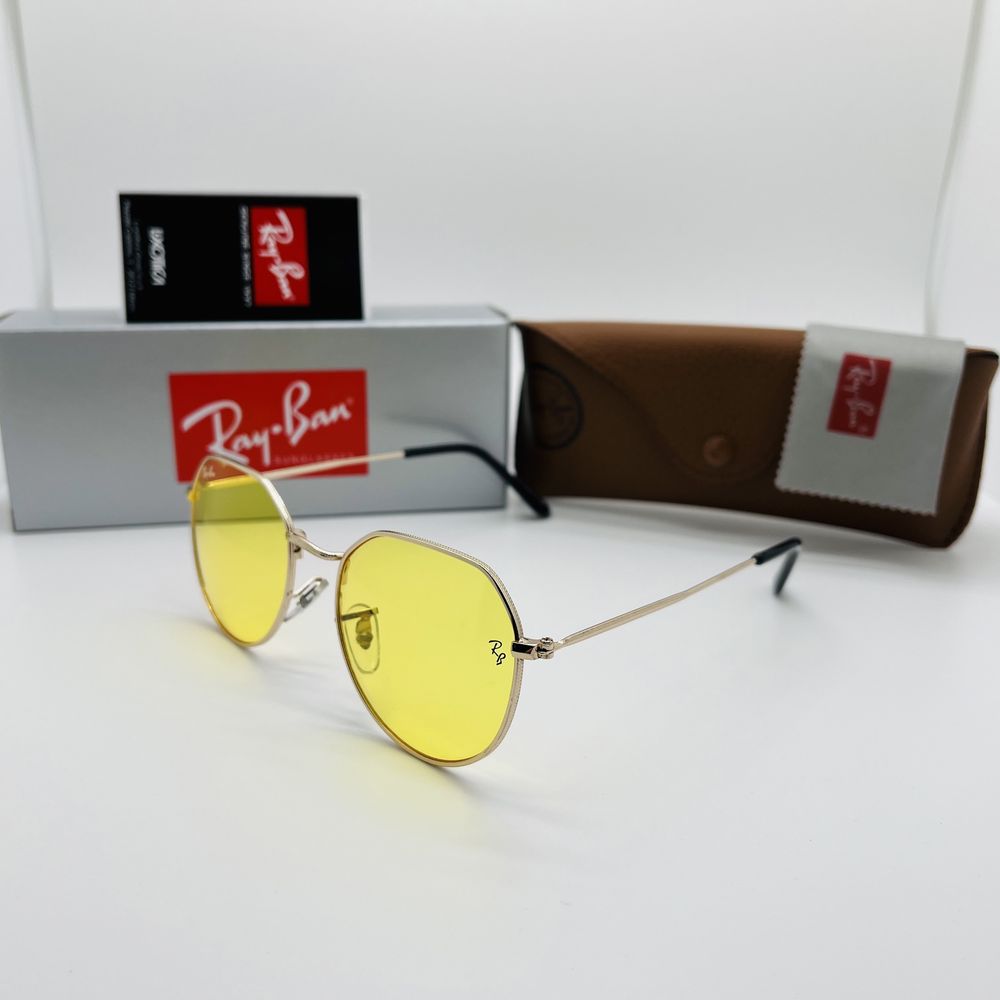 Окуляри для водіїв антифари жовті Ray Ban Jack 3565 Gold|Yellow