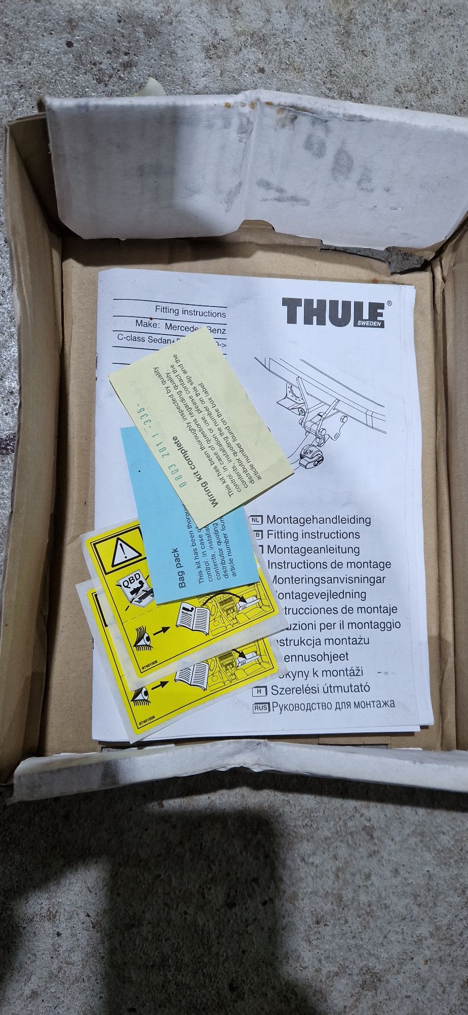 THULE. Hak Mercedes C klasa. Kula. Nowe