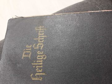 Biblia Luterańska, gotyk, niemiecka, stara biblia, antykwariat,