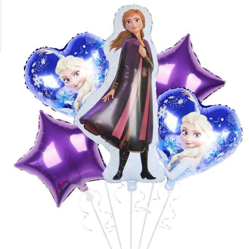 5 Balões da Frozen Grandes Elsa Ana Festa de Aniversário Princesas NEW