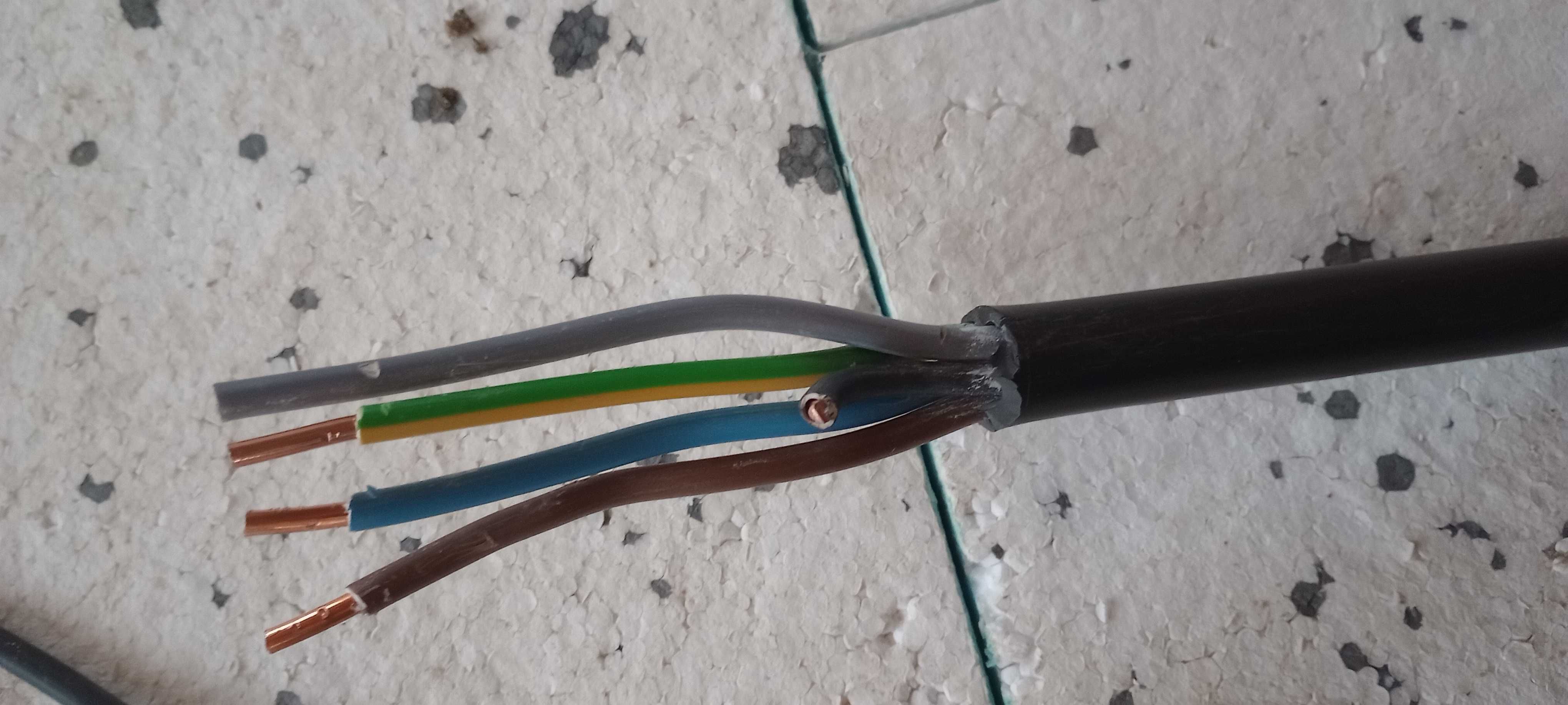 kabel ziemny 8,5mb - 5x10mm2 WLZ przewód, miedziany TYLKO ODBIÓR