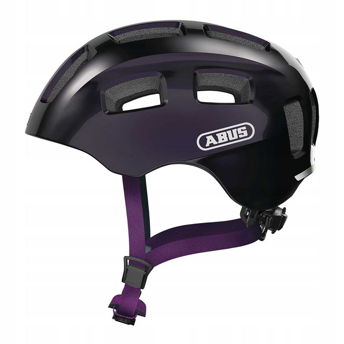 Kask rowerowy dziecięcy ABUS Youn-I 2.0 black violet 48-54 cm (S)