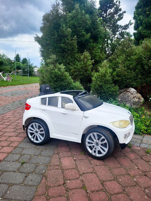 BMW X6 autko zdalnie sterowane samochód na akumulator dla dzieci biały