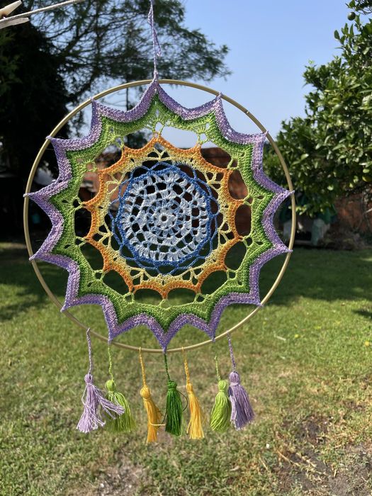 Mandalas de croche feitas á mão