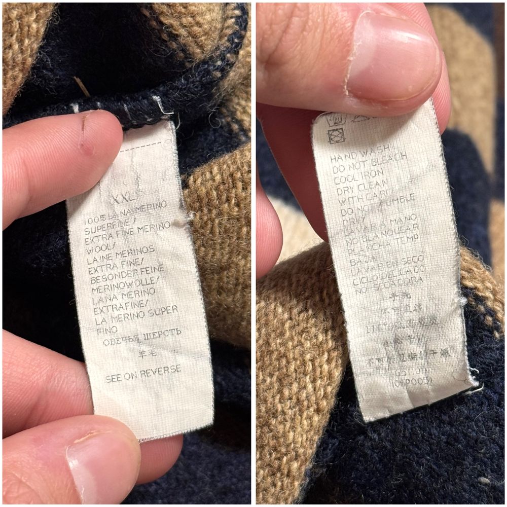 Свитер кофта Vintage Paul Shark Merino Wool 1/4 Zip Sweater zegna