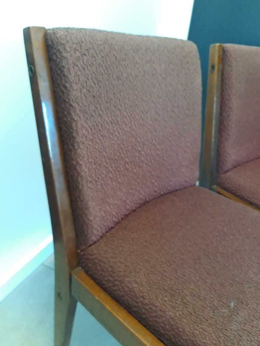 Krzesła tapicerowane PRL 4 sztuki w cenie