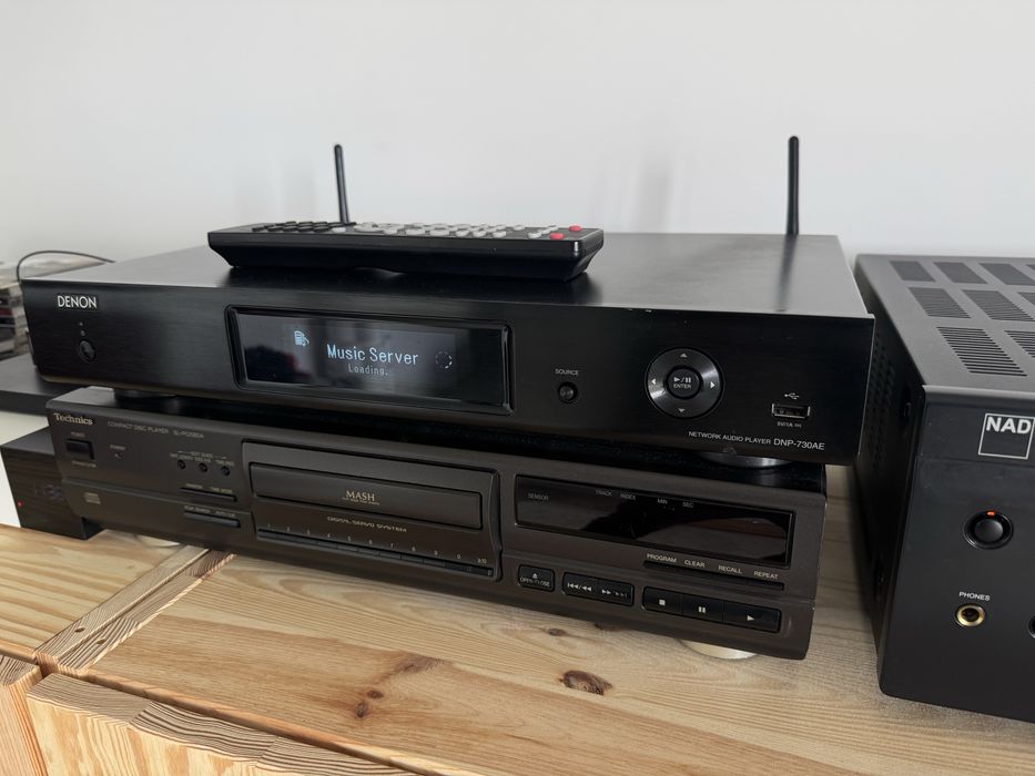 Denon DNP-730AE Czarny odtwarzacz sieciowy komplet z pilotem