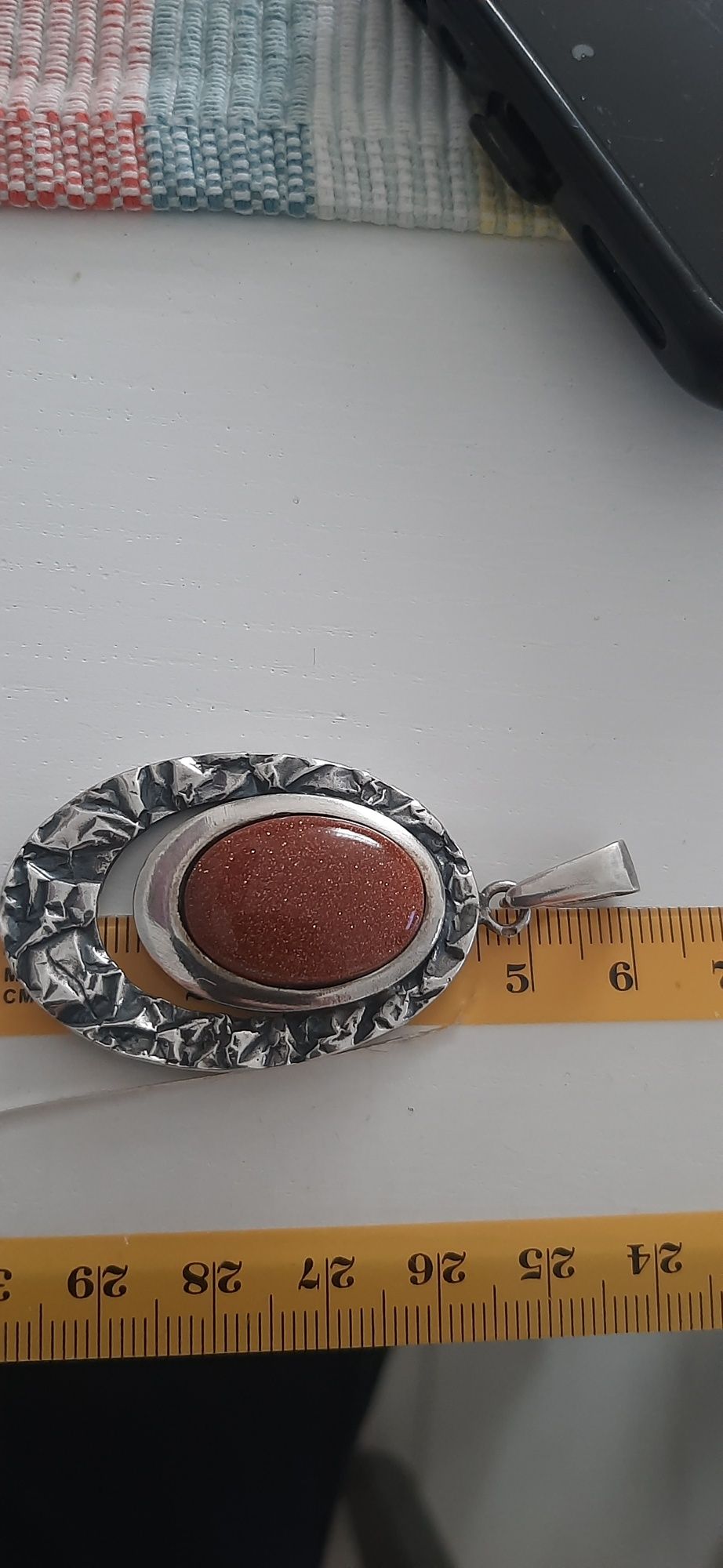 Mega srebrny wisior piasek pustyni 11,45g