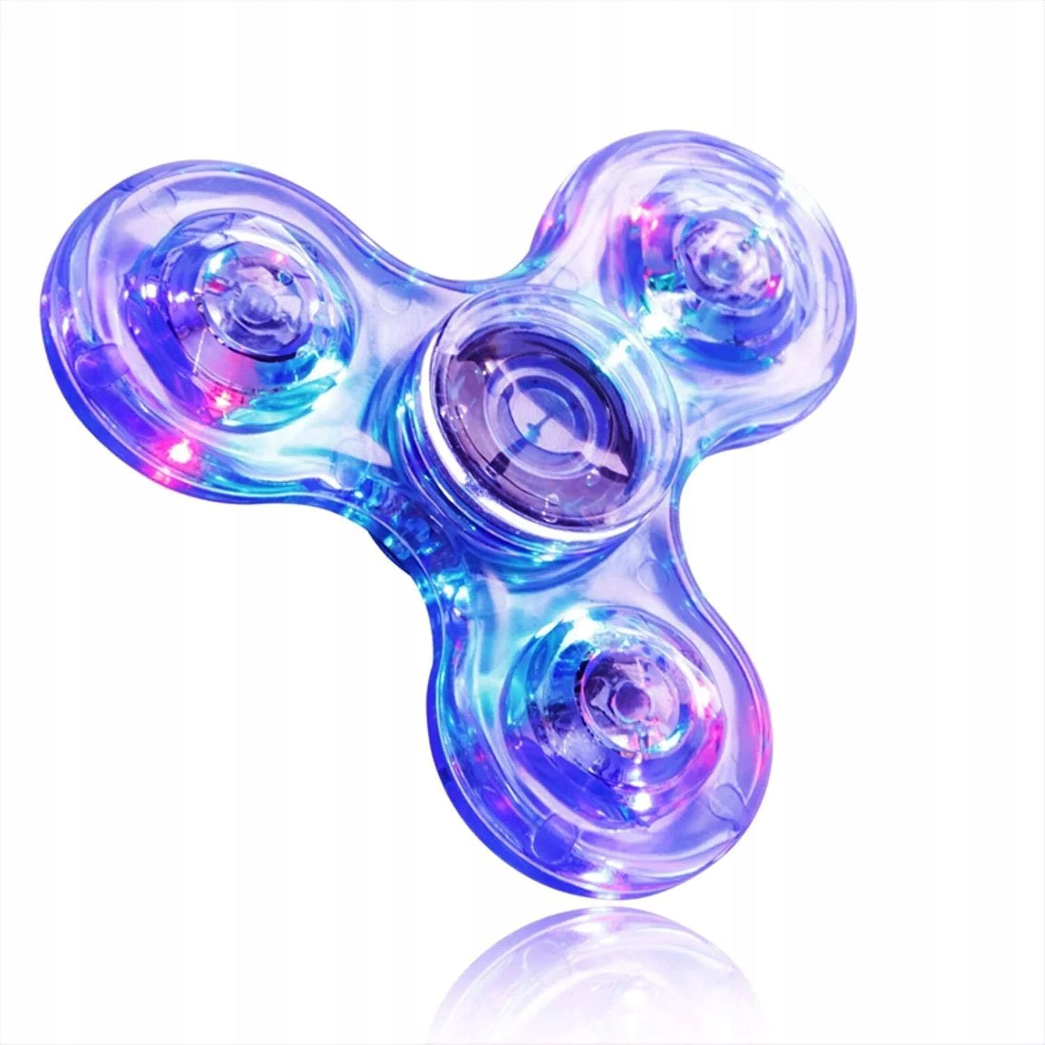 Fidget Spinner Hand Spiner Crystal Led świecący 2x