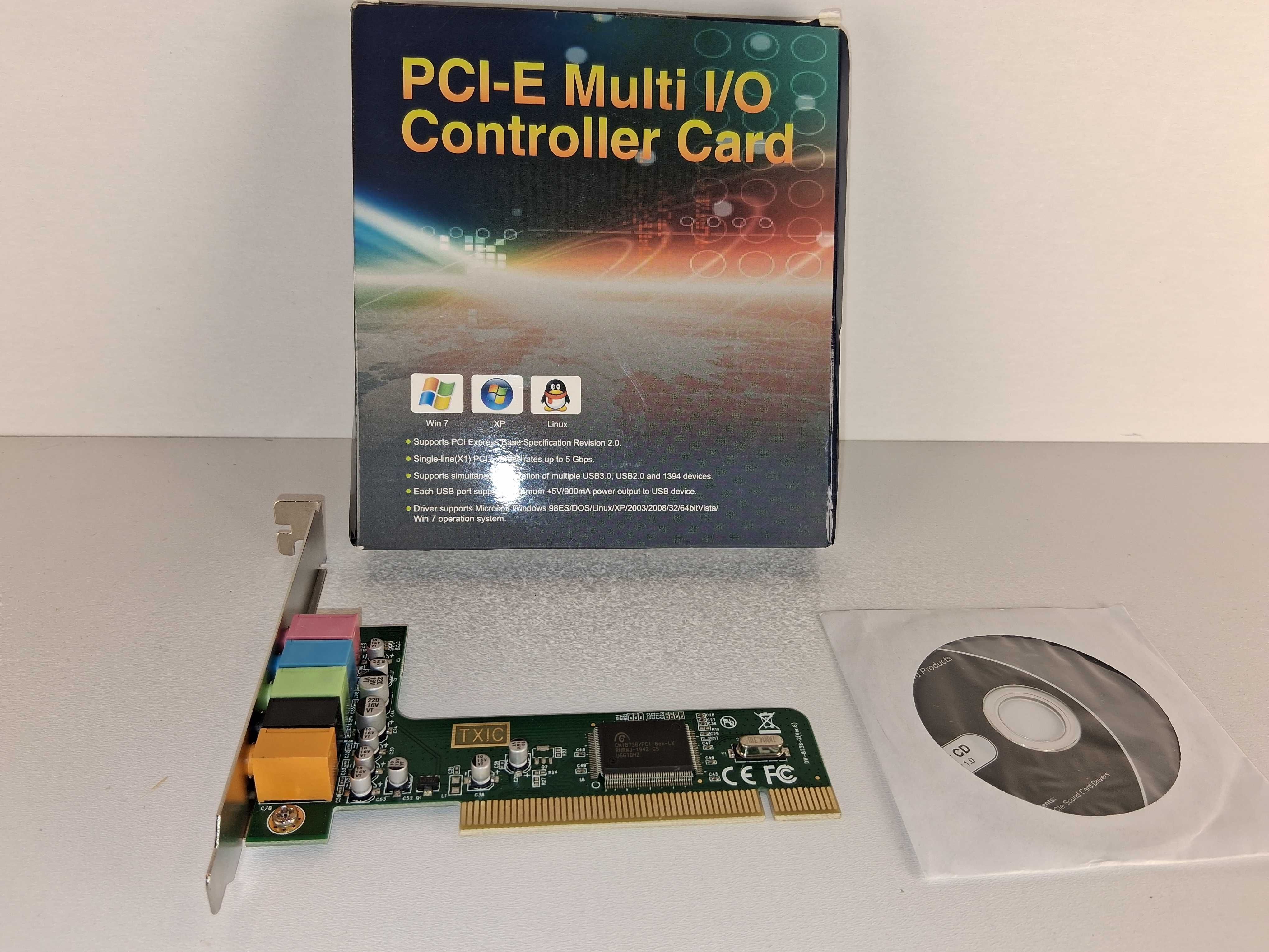 Y031 Karta Dźwiękowa PCI-E Multi I/O Controller Card 5.1 Kanałów