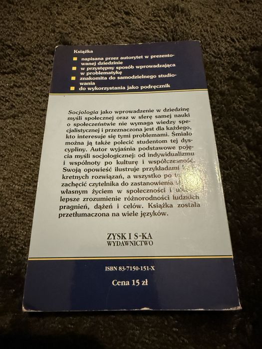 Książka: Socjologia / Zygmunt Bauman