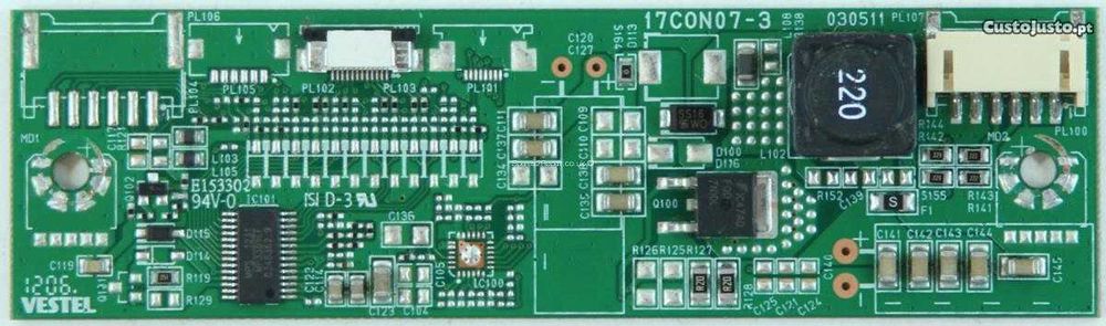 17con07-3 inverter tv mitsai 24vlm13 placa led inverter