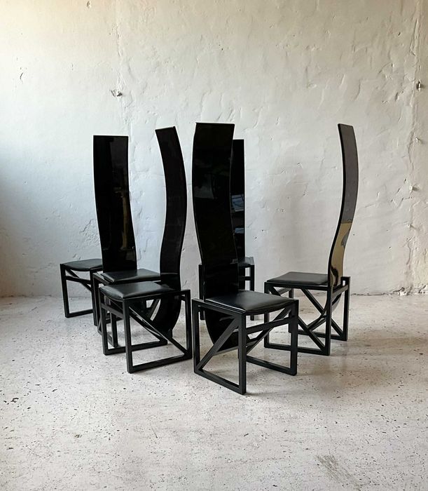 PPM japońskie krzesła Edo proj. Kisho Kurokawa lata 80 vintage design