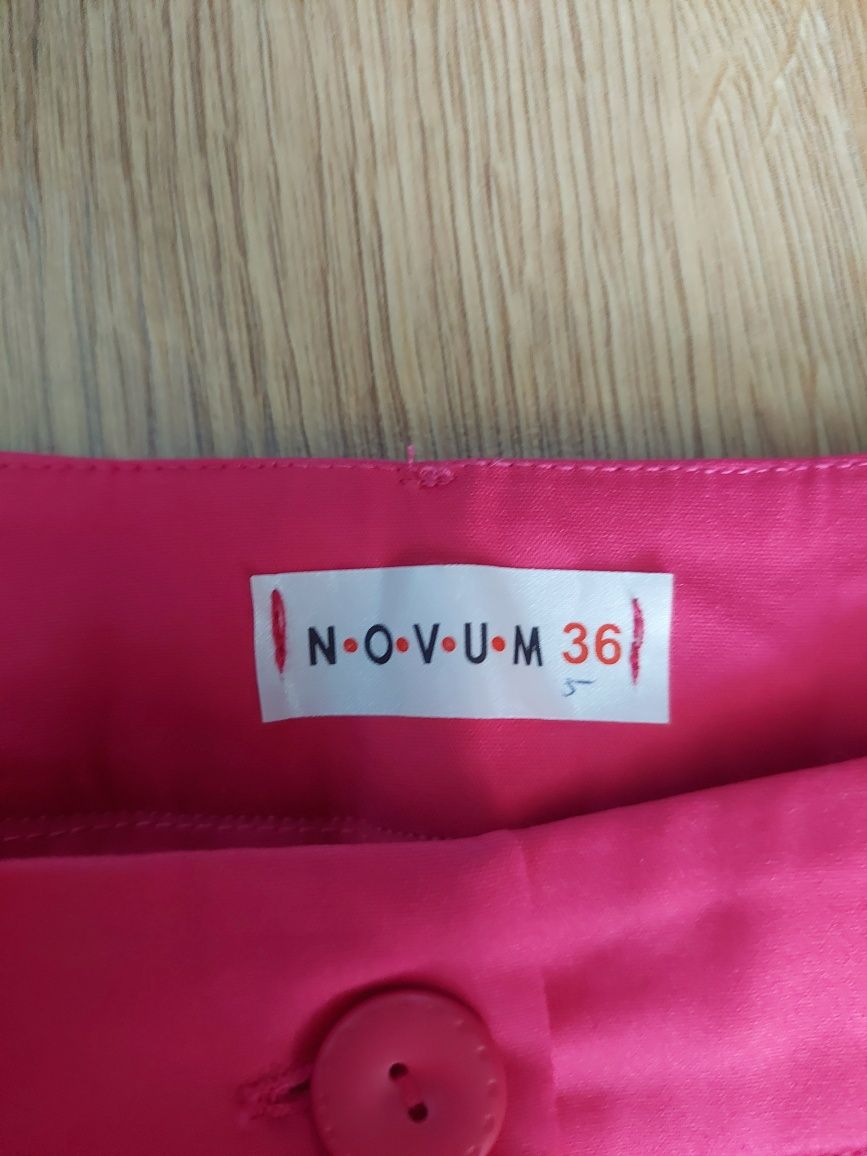 Spodnie eleganckie NOVUM S różowe nowe z metką