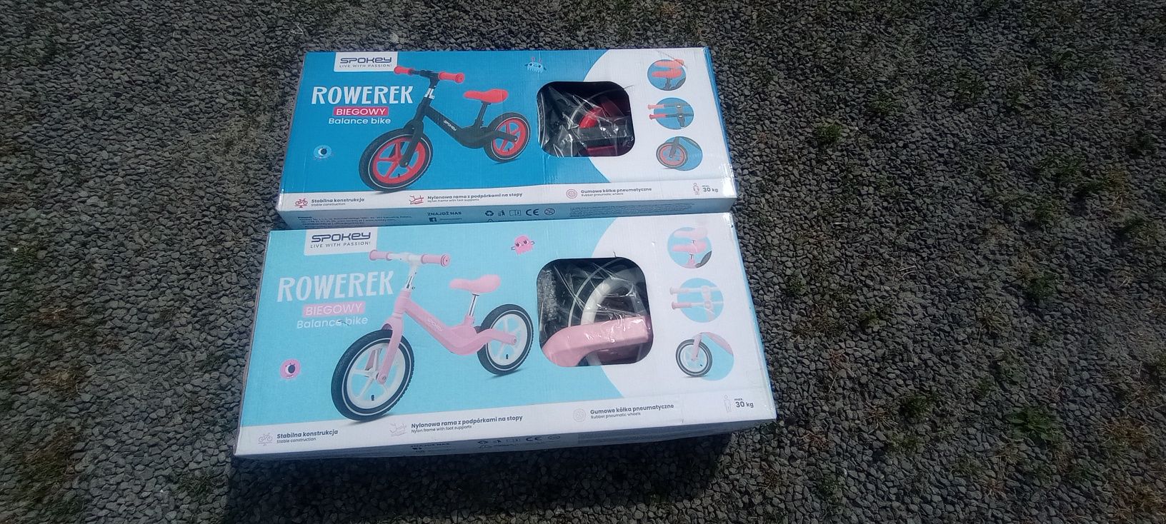 Lekki rower rowerek biegowy spokey RÓŻOWY lub czarny max 30kg