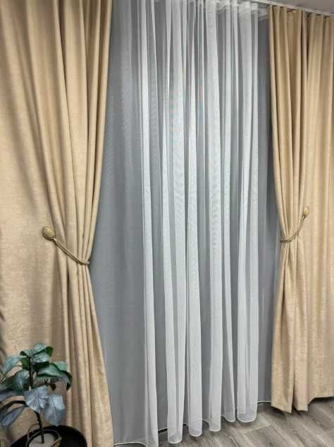 Штори софт мармур пара штор світлих