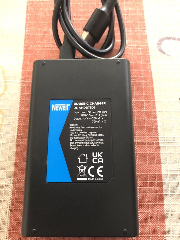 Ładowarka Newell DL-USB-C + orginalna bateria GoPro 8 oraz 2 akumul