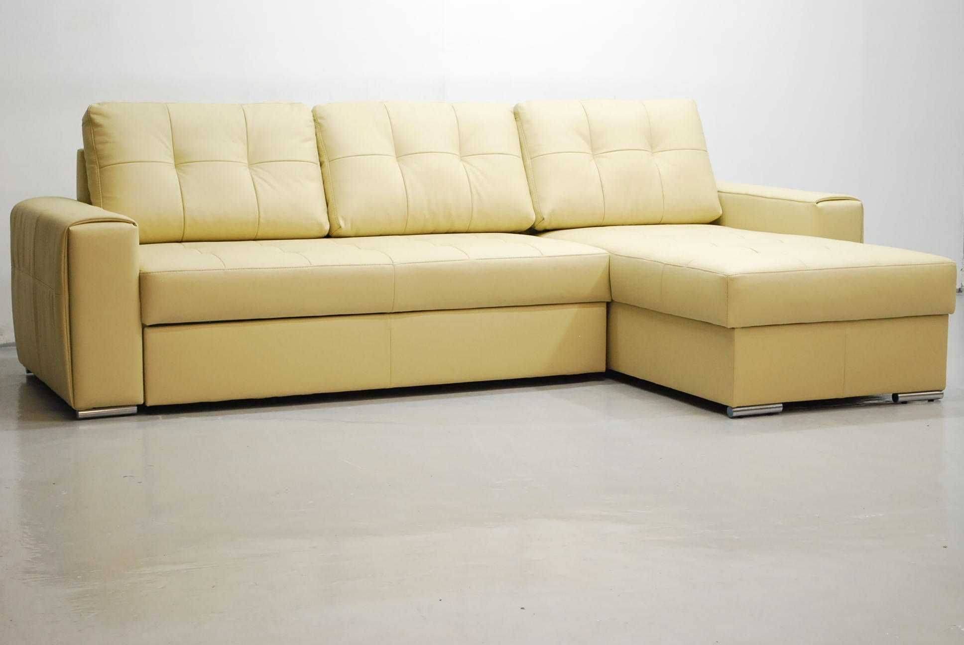 OOC beżowy SKÓRA NATURALNA NAROŻNIK spanie 1100 sofa kanapa rogówka