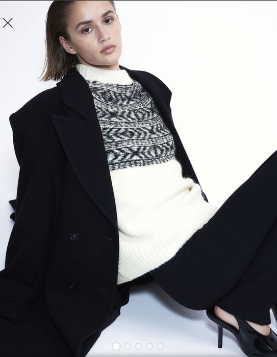 Жакардовий в'язаний светр жіночий, h&m