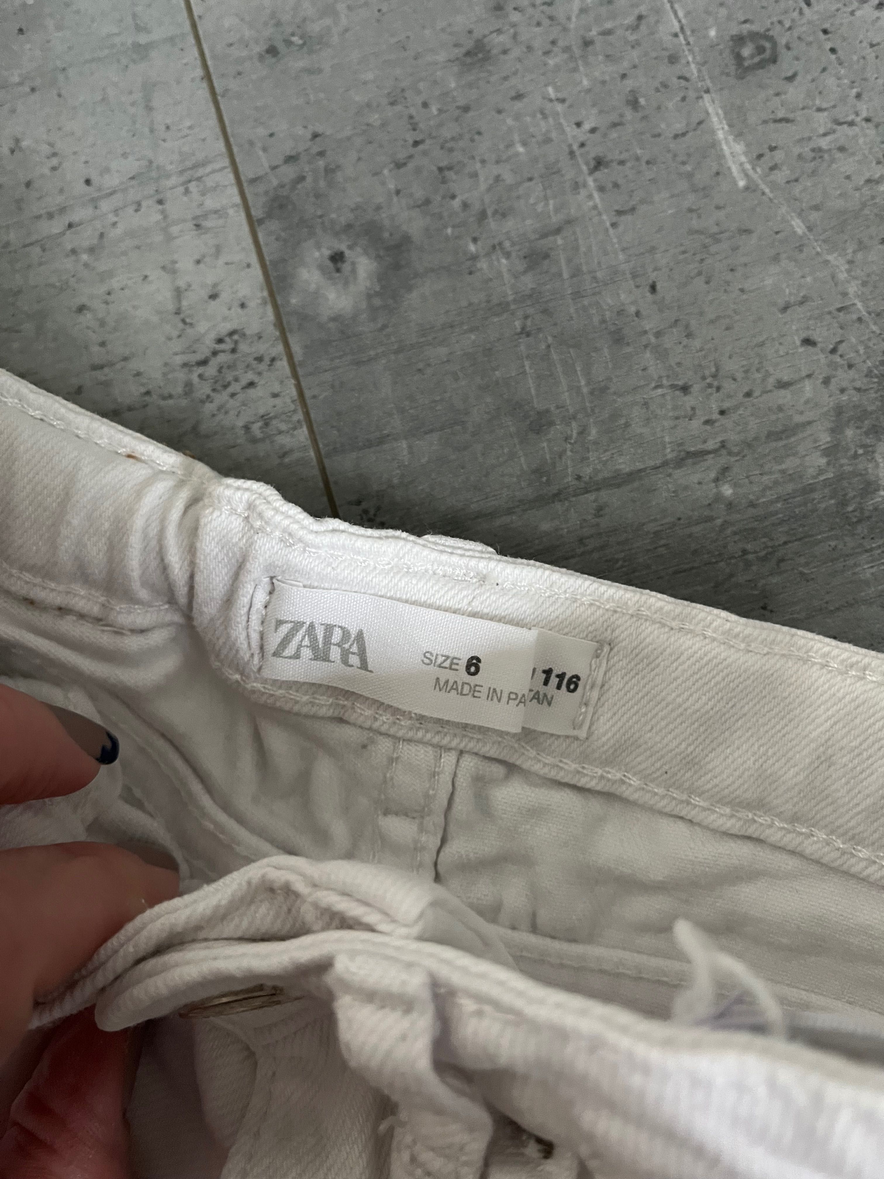 Zara białe jeansowe szorty 116 cm 6 lat