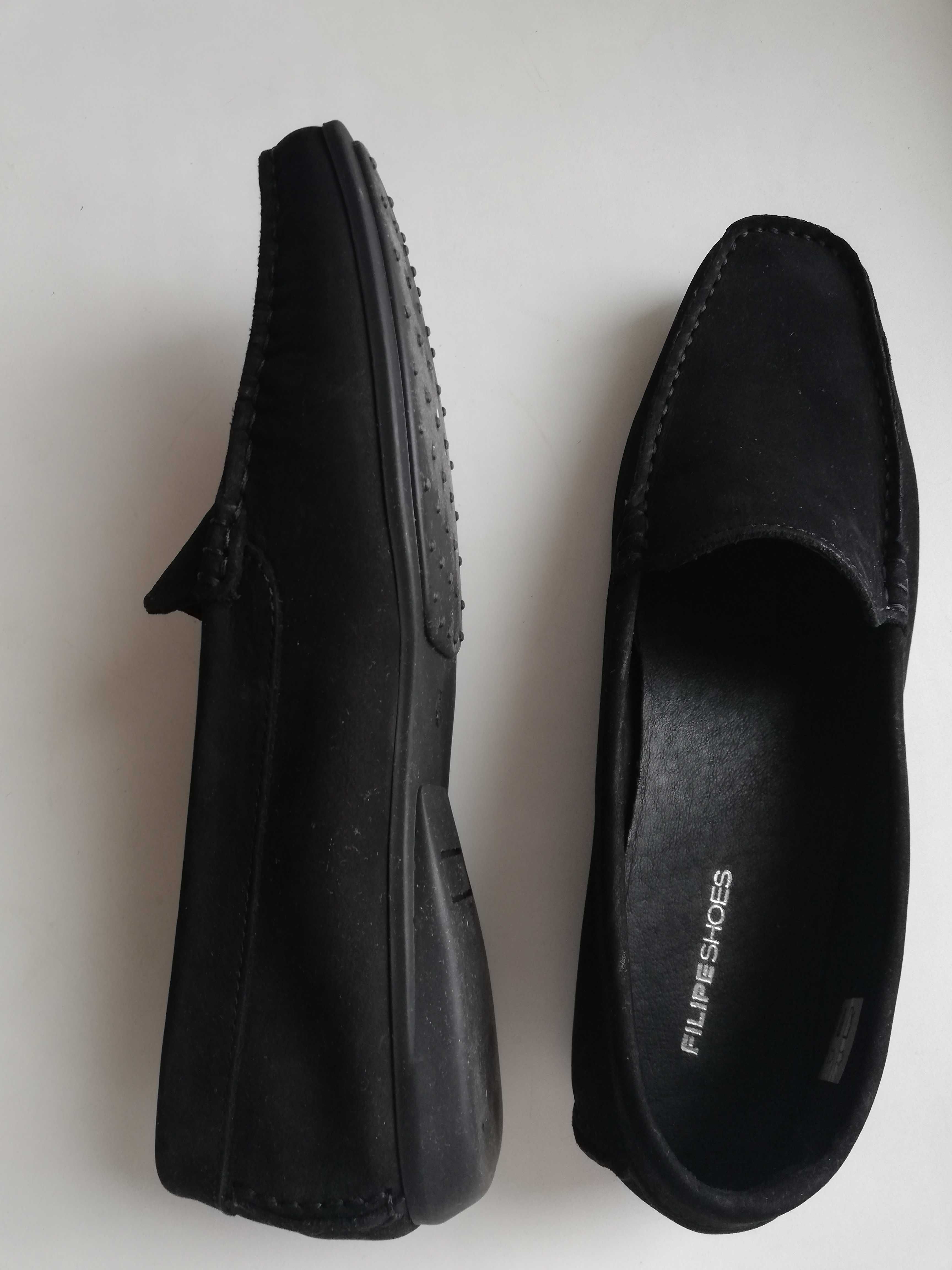 Мокасини жіночі Filipe Shoes, замша, 40 - й розмір, нові, чорні.