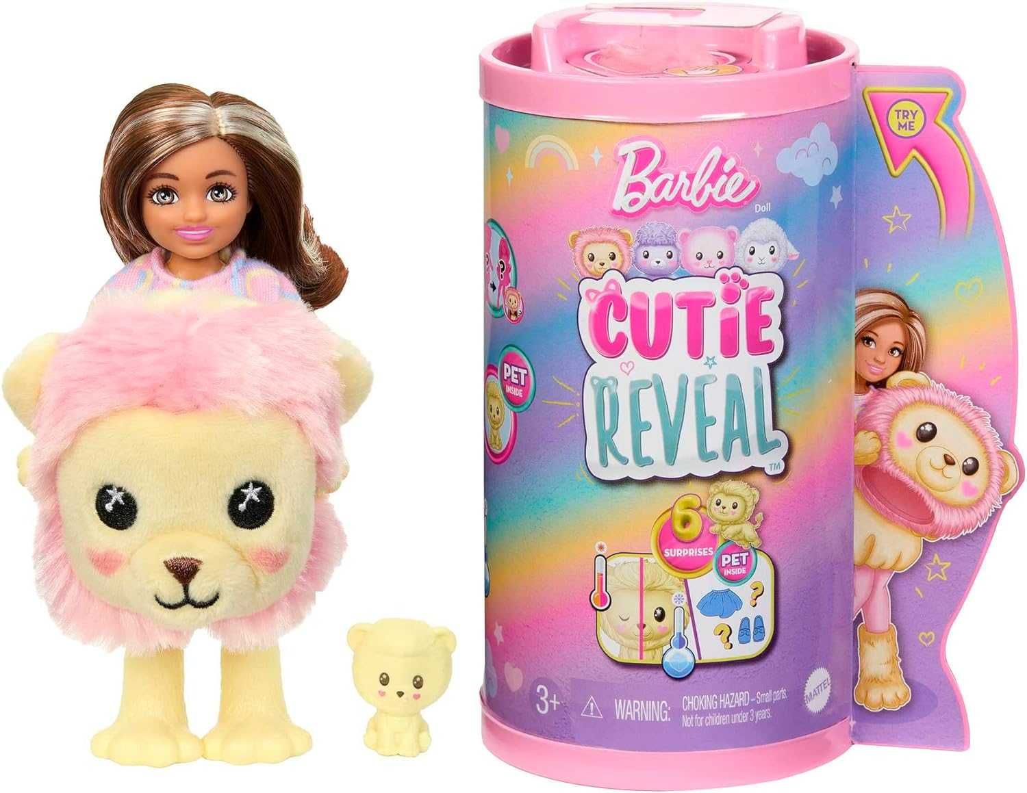 Barbie Cutie Reveal Chelsea Lion Plush, плюшевий костюм лева