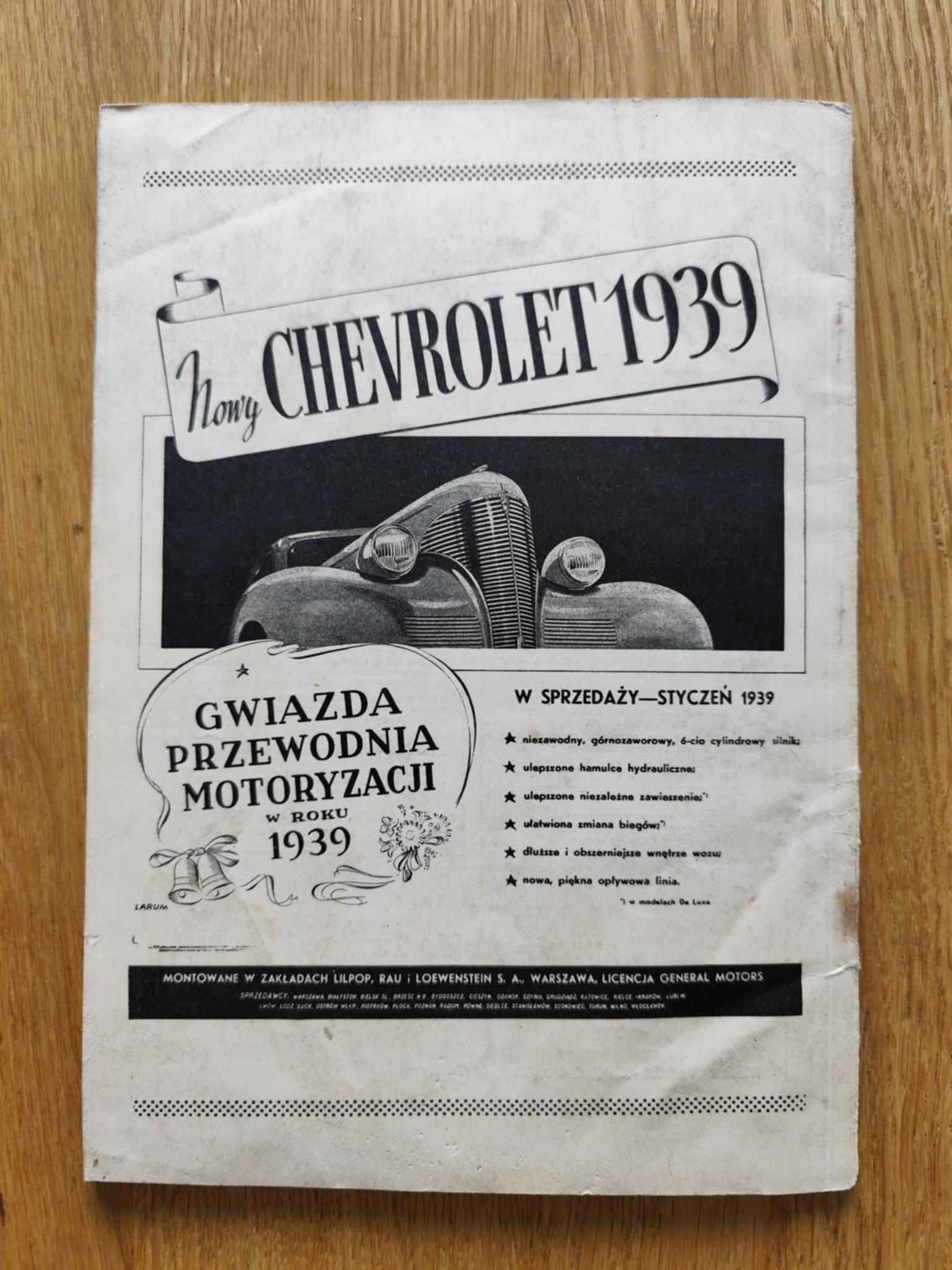 Czasopismo AUTO Rok 1939 Polmin Mobiloil Lilpop