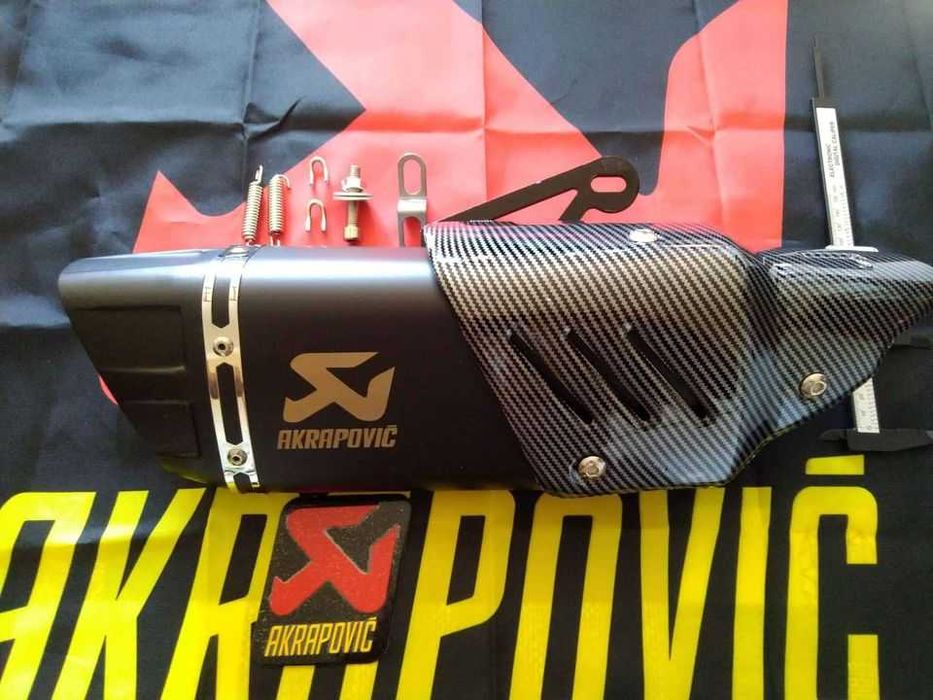 Ponteiras de escape R. akrapovic - cinza inox ou preto mate