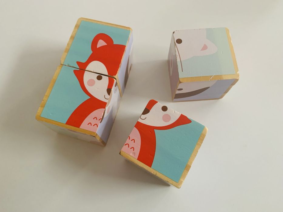 Klocki gumowe SMIKI sensoryczne + klocki drewniane