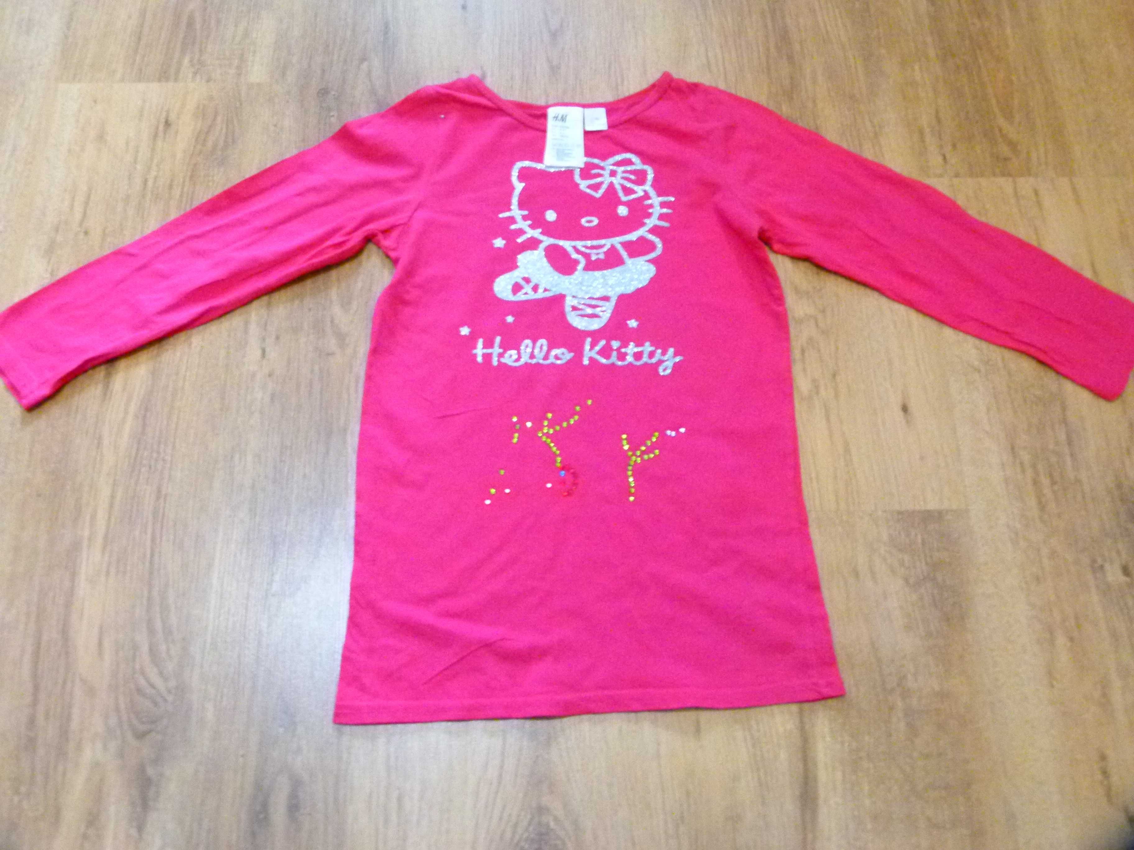 rozm 110/116 H&M sukienka różowa Hello Kitty bawełniana