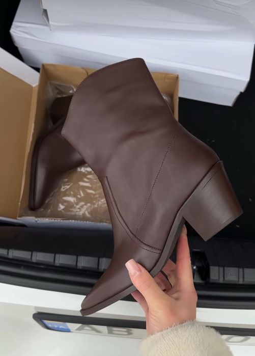 Сапожки кожаные 39р.